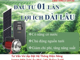 Tư Vấn - Lắp Đặt Điện Năng  Lượng Mặt Trời Áp Mái - Sử Dụng Bơm Nước