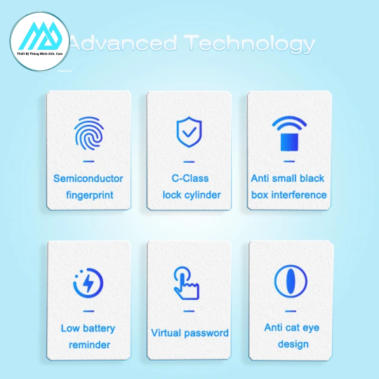 Khóa vân tay cao cấp loại to cho cửa chính App TTLOCK