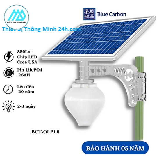 Phân Phối Đèn sân vườn năng lượng mặt trời 10W Blue Carbon MD 1.0
