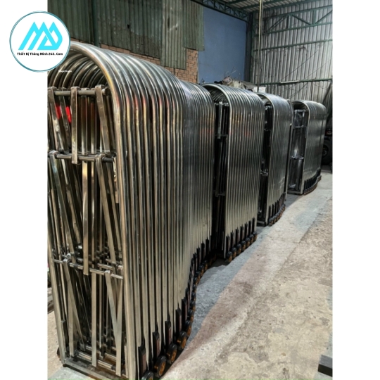 Cổng inox Cổng Xếp tự Động V02