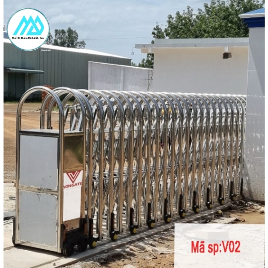 Cổng Xếp Tự Động inox MD V02