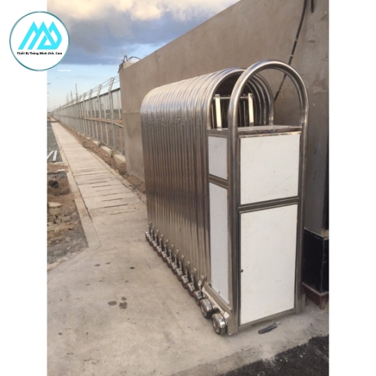 Cổng Xếp Tự Động inox MD V02