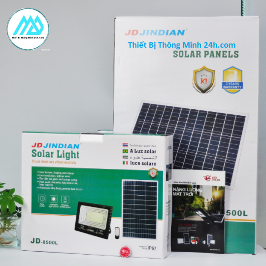 Đèn Pha Năng Lượng Mặt Trời Jin Dian 500w Chính hãng JD-8500L